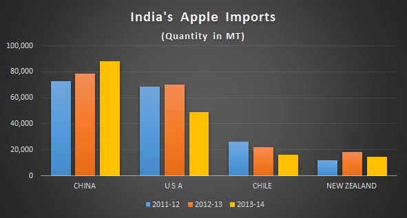 India maintains 50% import tariff on apples