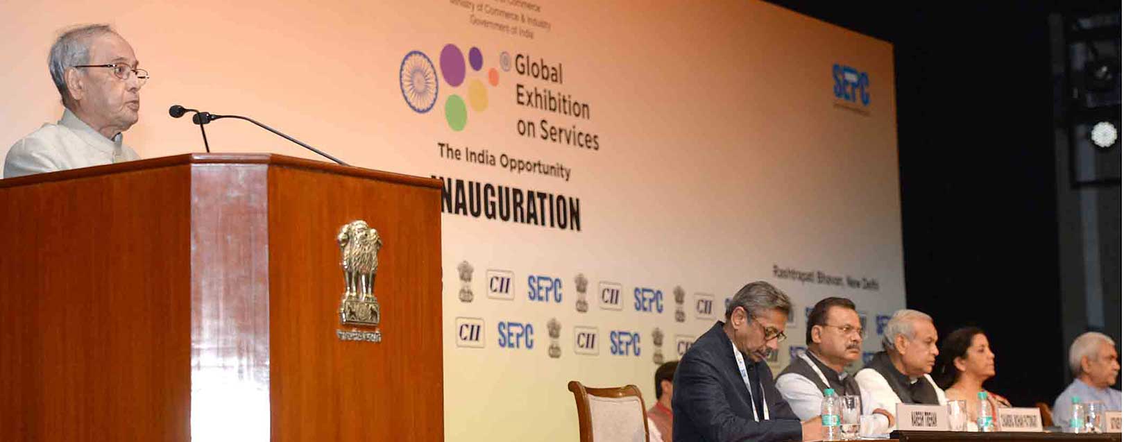 Global services trade is far less than merchandise trade: President
